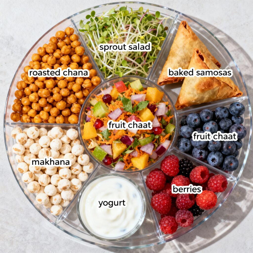 Healthy evening snacks on a table