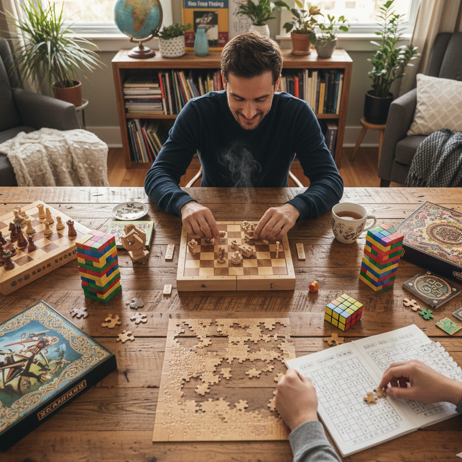 Mind games and activities that improve memory, focus, problem-solving skills, and mental sharpness